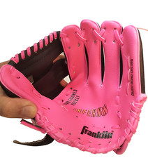Franklin Youth T-Ball Baseball Glove Inferno Pink And Black Right Hand Throw