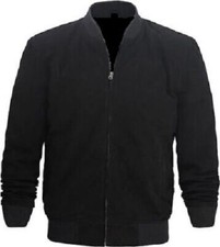 Men's suede leather bomber jacket - stylish, versatile, and classic outerwear