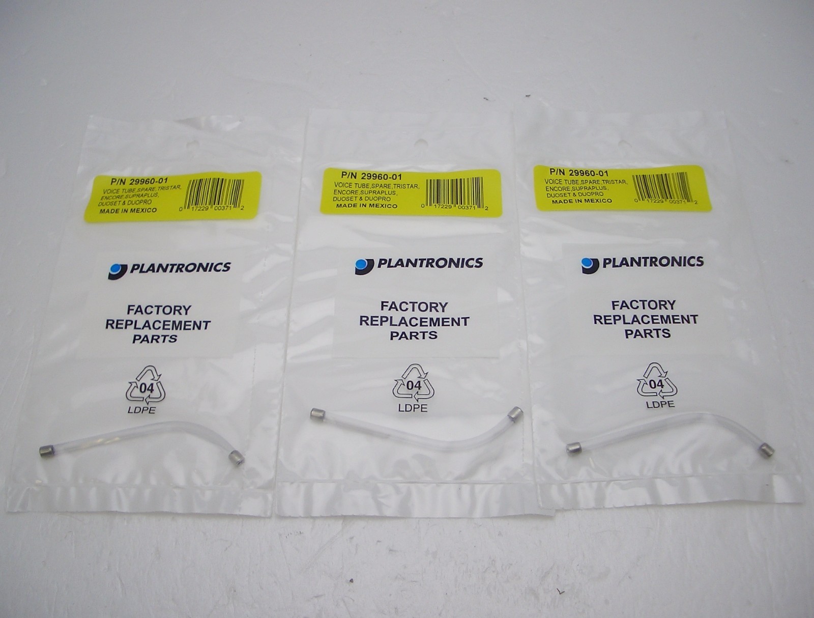 3-Pack Voice Tube for Plantronics H81 H91 H101 H251 H261 H351 H141 HW251 HW261