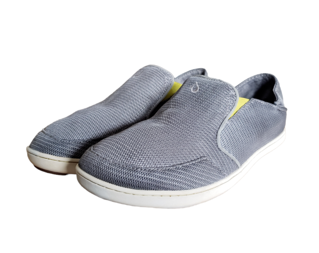Olukai Nohea Mesh Gray Slip On Loafer Walking Shoes Men display picture 3