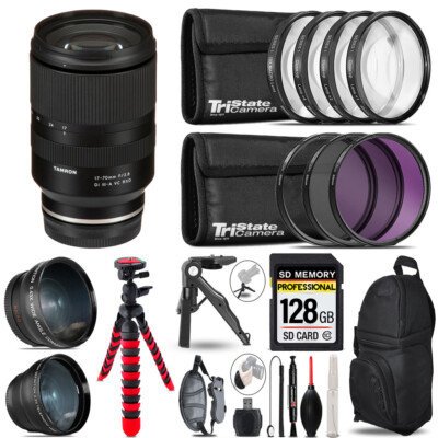 Tamron 17-70mm f/2.8 III-A VC RXD Lens Sony E Lenses+Tripod +Backpack -128GB