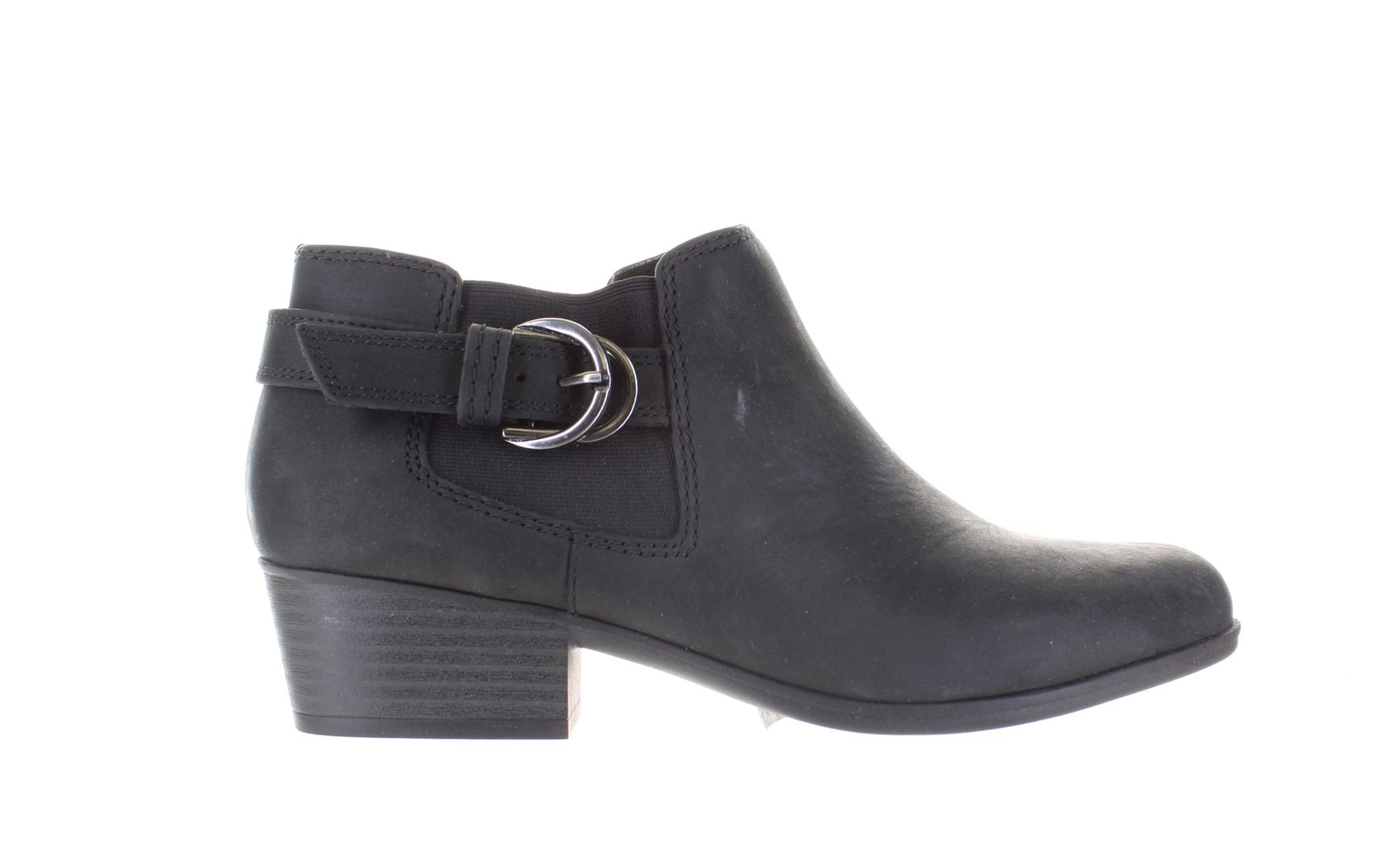 Clarks Womens Adreena Field Black Chelsea Boots Size 9.5 (7430676)