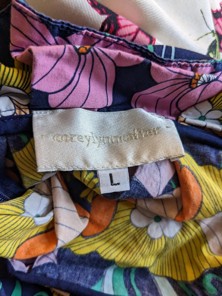 Anthropologie Corey Lynn Calter Kyla Bolsa de Papel Falda Midi Floral Talla Grande L Foto 2 de 4