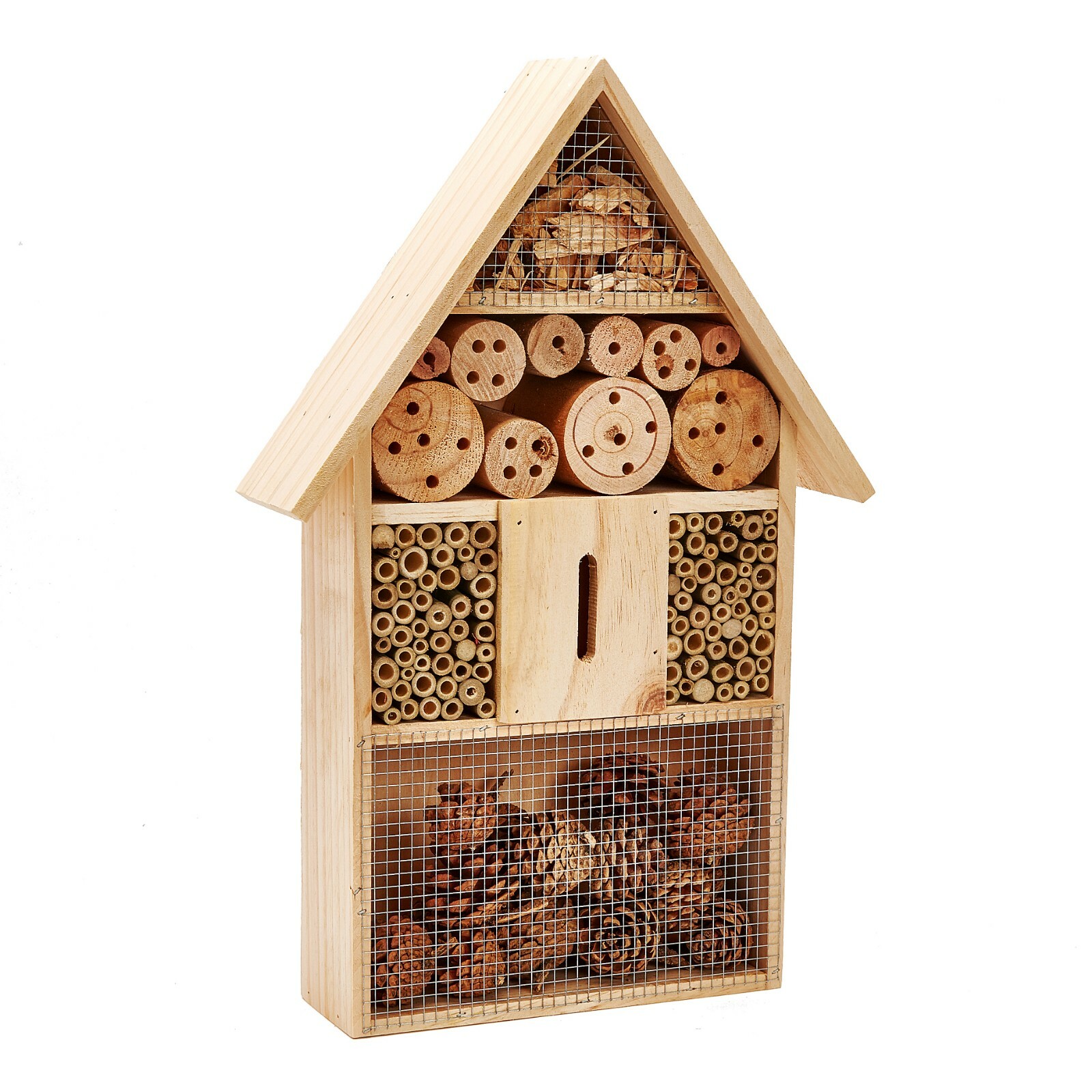 Wooden Insect Hotel Bee Butterfly Ladybird Box Aid Large Wood House