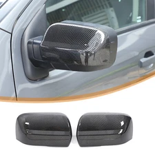 ABS Carbon Rearview Mirror Cover Trim W/O Light Spec For Nissan TITAN 2016-2023