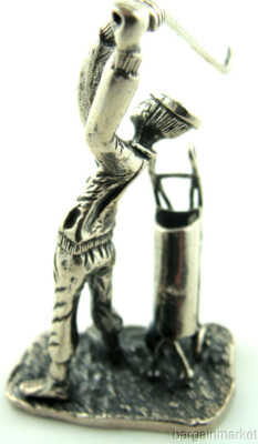 ゴルフフィギュア Solid Sterling Silver Golf Golfer Figurine #244 | eBay
