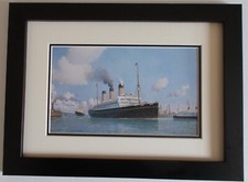 FRAMED SHIPPING PRINT OF MAJESTIC NEW YORK 1934
