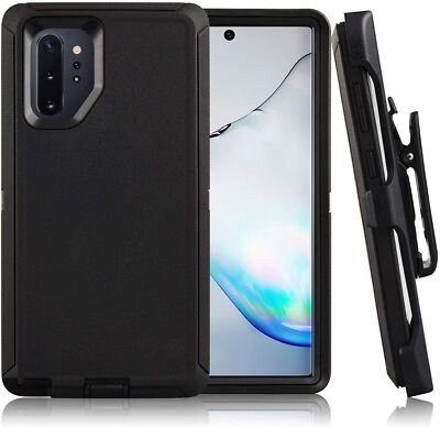 Rugged Defender Case for Galaxy Note 10/ Note 10+Plus (Belt clip Fits Otter Box)