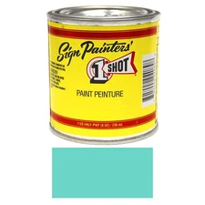 1/2 Pint 1 Shot 149L AQUA Paint Lettering Enamel Pinstriping One Shot