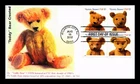 DR JIM STAMPS US COVER TEDDY BEARS FIRST DAY ISSUE SETENANT