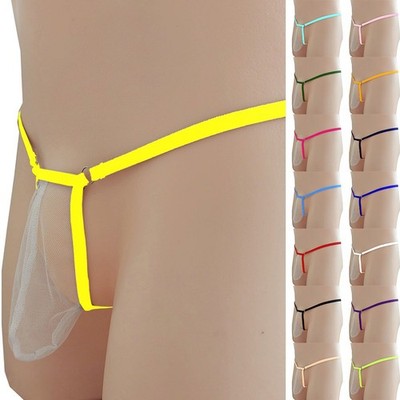 Herren G String T-Back Slip 95% Polyester 5% Elasthan Atmungsaktiv Niedrige Taille