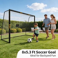 243Cm Fussballtor Outdoor Mit Torwand 6 Bodenhaken FüR Erwachsene Kinder