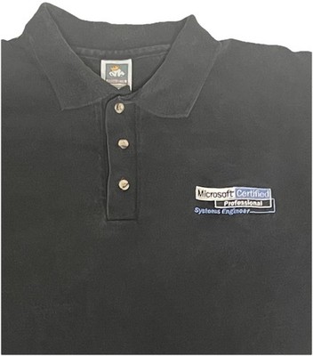 Microsoft Polo Shirt size 2X Certified Professional Systems Engineer VINTAGE