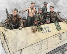 1/35 Resin German Army wehrmacht WW2 Model Kit 8 Figures Half track crew