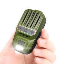 INFURTURE Wearable Bluetooth Speaker with RGB/Flashlight Clip On Green