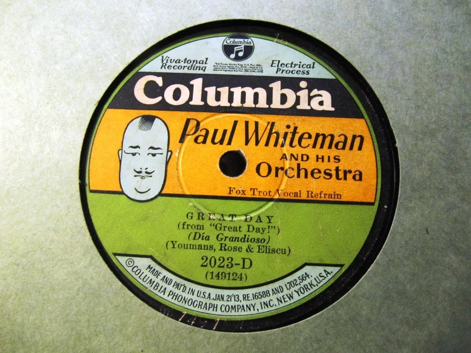 1929 Bing Crosby Paul Whiteman POTATO HEAD GREAT DAY Without a Song Columbia - Image 3 of 3