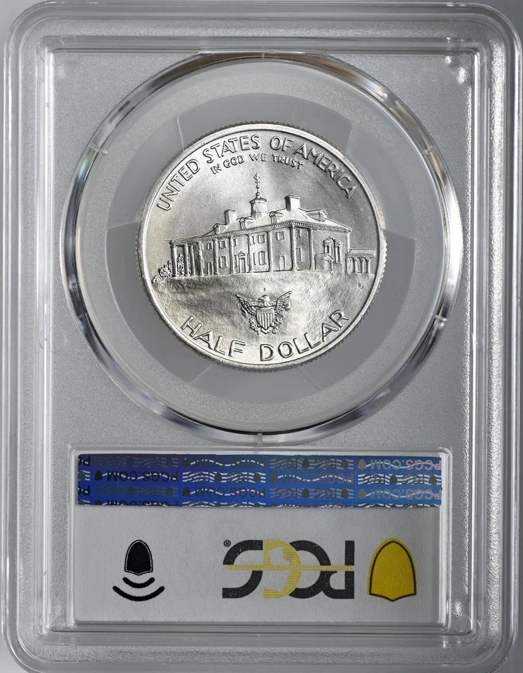 1982-D  50C WASHINGTON SILVER HALF DOLLAR COMMEMORATIVE PCGS MS69 #48977522 - Image 4 of 4