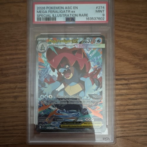 Mega Feraligatr ex graded PSA 9 for sale on eBay