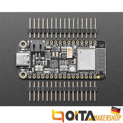 Adafruit ESP32 Feather V2 with 8MB Flash 2MB PSRAM USB Type C QT I2C QITA