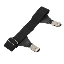 2 Pcs Sock Garters Adjustable Stainless Steel Double Duckbill Clips Prevent HPT