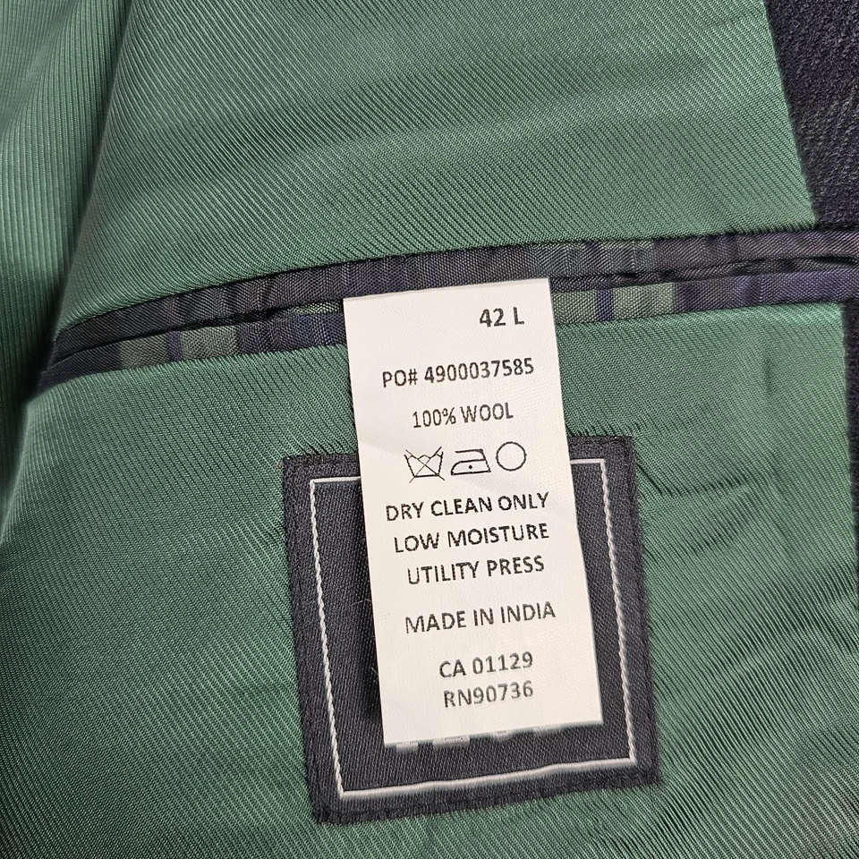 Abrigo Blazer Deportivo Izod Verde Tartán Lana a Cuadros 3 Bolsillos Preppy Academia 42 L Foto 4 de 4