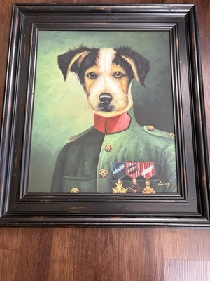 Painting of A Puppy Called Stalin Dog Wall Art