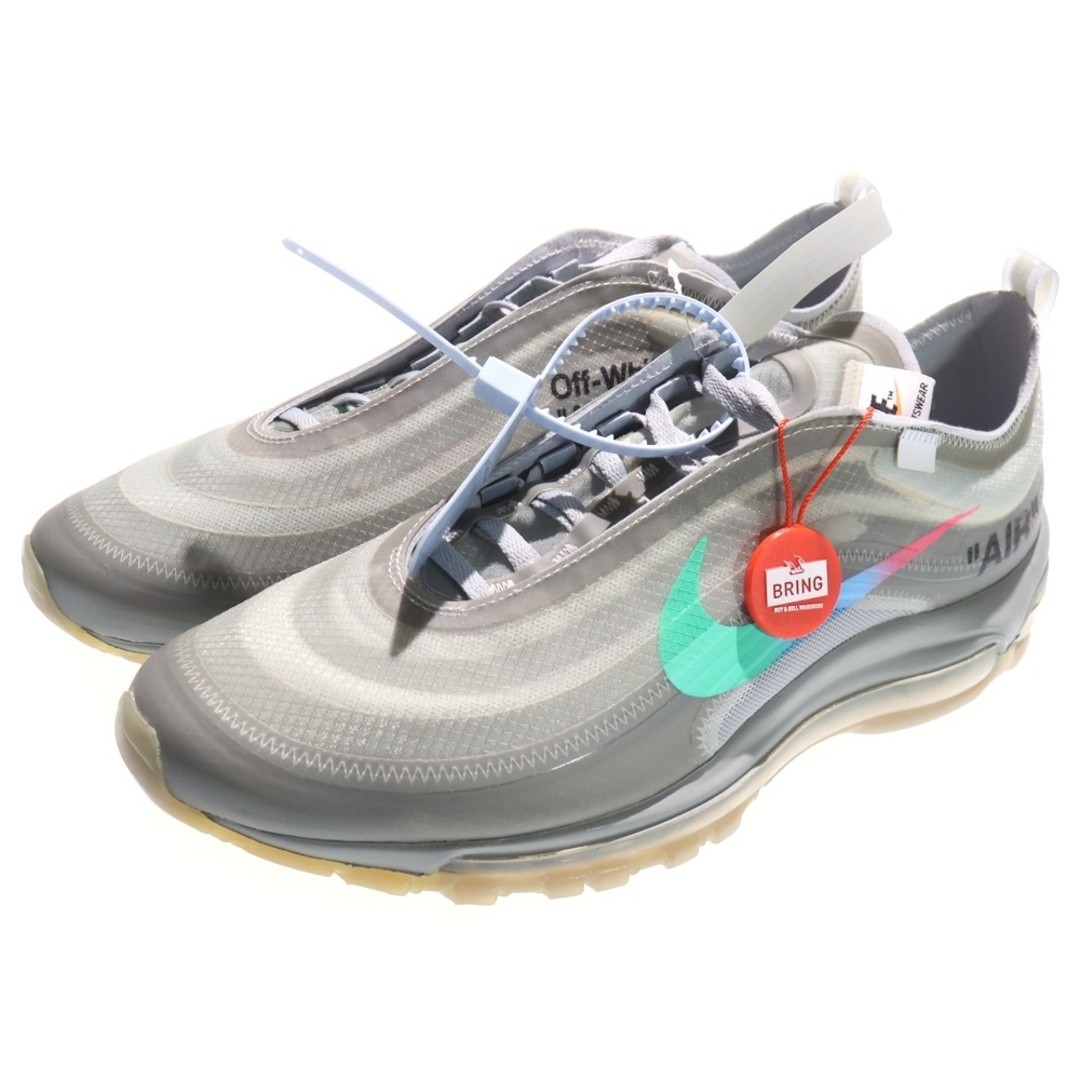 NIKE XOFF-WHITE THE 10 AIR MAX 97 OG OFF WHITE TEN LOW CUT SNEAKERS GREY Used 22 thumbnail 2