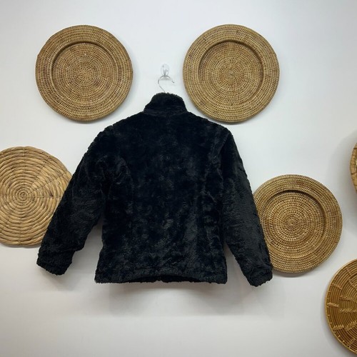 $160 The North Face Black Reversible Puffer Fleece Jacket Girls Medium 10/12 - Picture 4 of 10