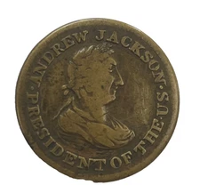 Low 4 , Andrew Jackson -Hard times token , Scarce