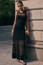 Anthropologie Maeve Knit Mesh Maxi Dress