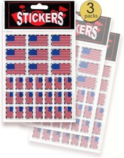 US Flag Stickers - 90 America Stickers Small American Flag Sticker Sheets USA Fl