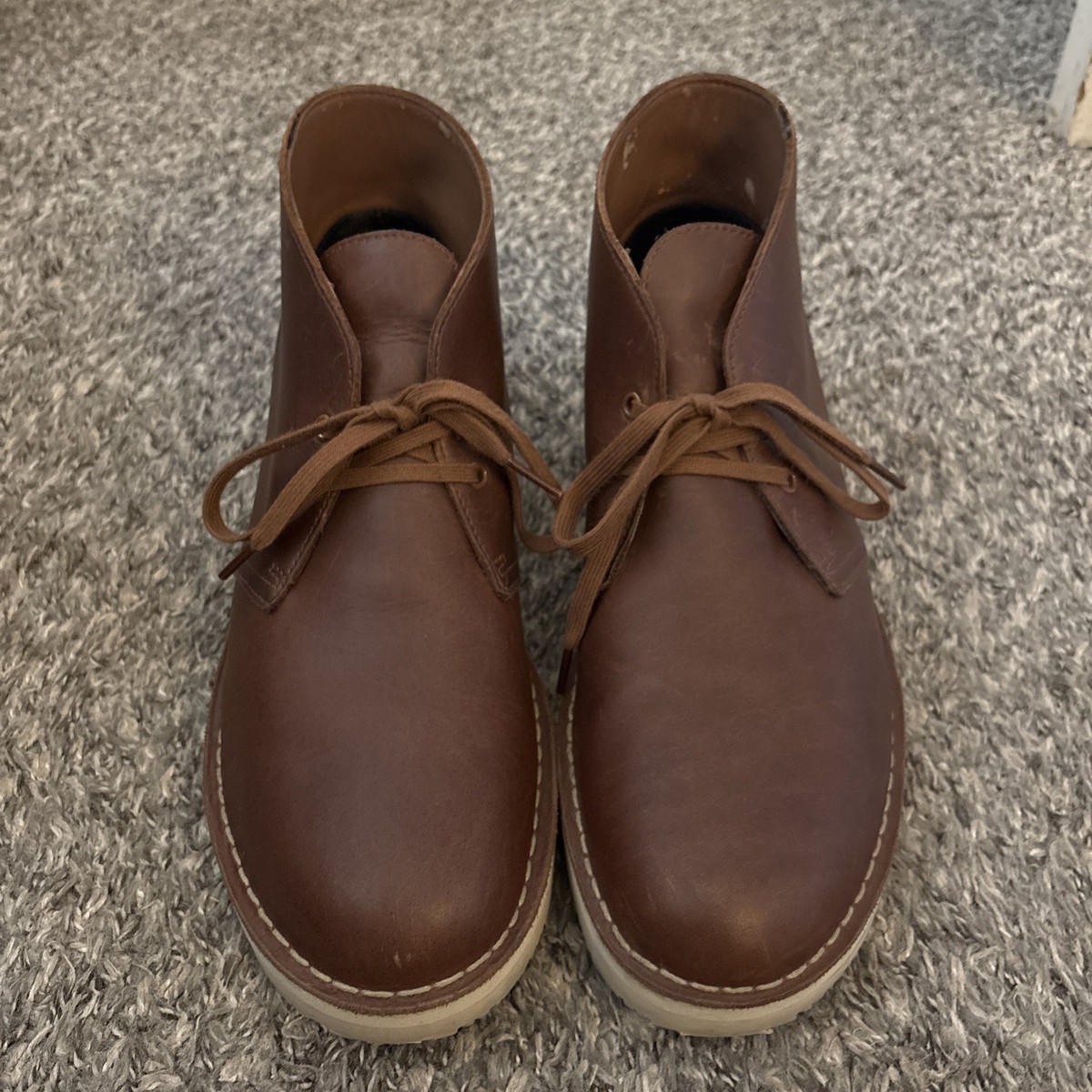 Rugged Chukka Desert Boots Beeswax Leather Ortholite Clarks Mens 11 Men main image 2