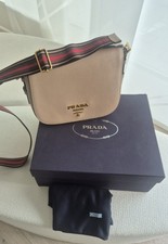 PRADA Crossbody Tasche Saffiano Leder Beige