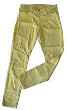Michael Kors Women's Jeans Size 8 Yellow Denim Izzy Skinny Logo