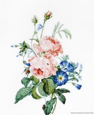 Luca-S counted Cross Stitch kit "Bouquet with Roses", 19x28cm, DIY