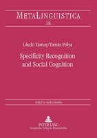 Specificity Recognition And Social Cognition LáSzló Tarnay (U. A.) Taschenbuch