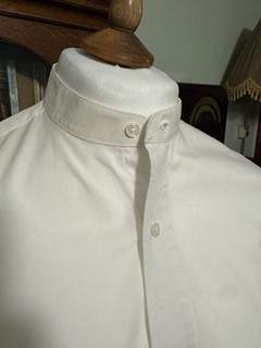 30er Jahre weißes Vintage Peaky Blinders Hemd für abnehmbaren Kragen mit Doppelmanschetten