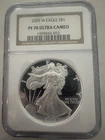 2005-W American Silver Eagle $1 NGC PF 70 ULTRA CAMEO- No Spots or Scratches A++