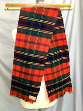 VTG Glen Lossie Plaid Scarf Made in Scotland 7.5"x46"