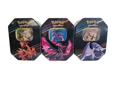 Pokemon Crown Zenith Tins Set Neu OVP Galarian Moltres Zapdos Articuno Englisch