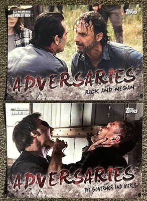 2017 AMC Walking Dead Evolution Adversaries Insert Cards #AD-2 & #AD-11 NRMT/MT