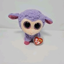 NEW Ty Beanie Boos 6” LAVENDER the Lamb Stuffed Animal Plush Retired