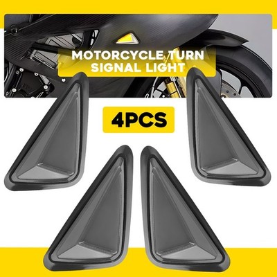4X Motorcycle Flush Mount LED Turn Signals Indicator Blinker Light White Amber R
