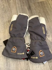 Hestra Army Leather Gore Tex 3 Finger Glove - Men's Size 9 - Grey - USED