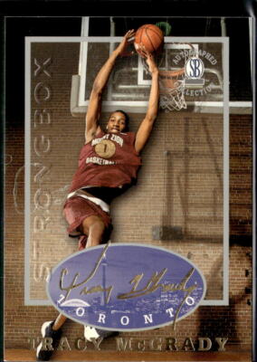 1997-98 Score Board Autographed Collection #39 Tracy McGrady Strongbox Raptors