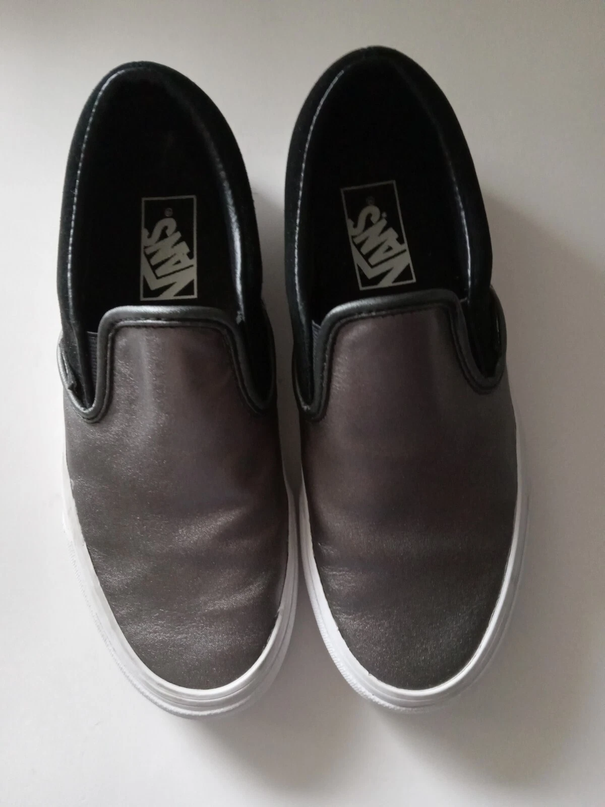 Scarpe slip on unisex Vans Off The Wall US donna 6 5 US uomo 5 argento metallizzato