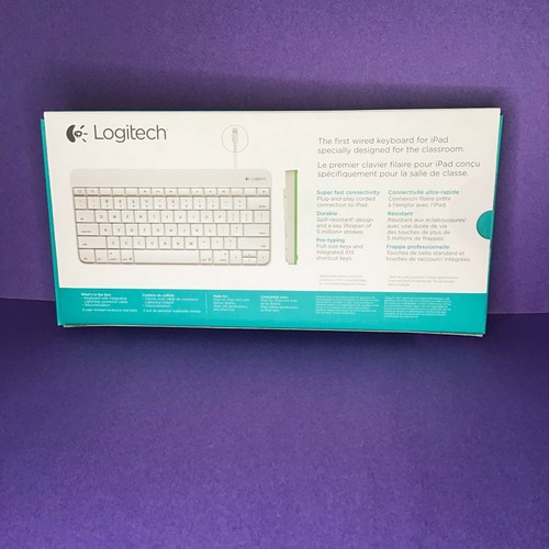 Logitech Wired Keyboard for Ipad Lightning Connector - Picture 2 of 2