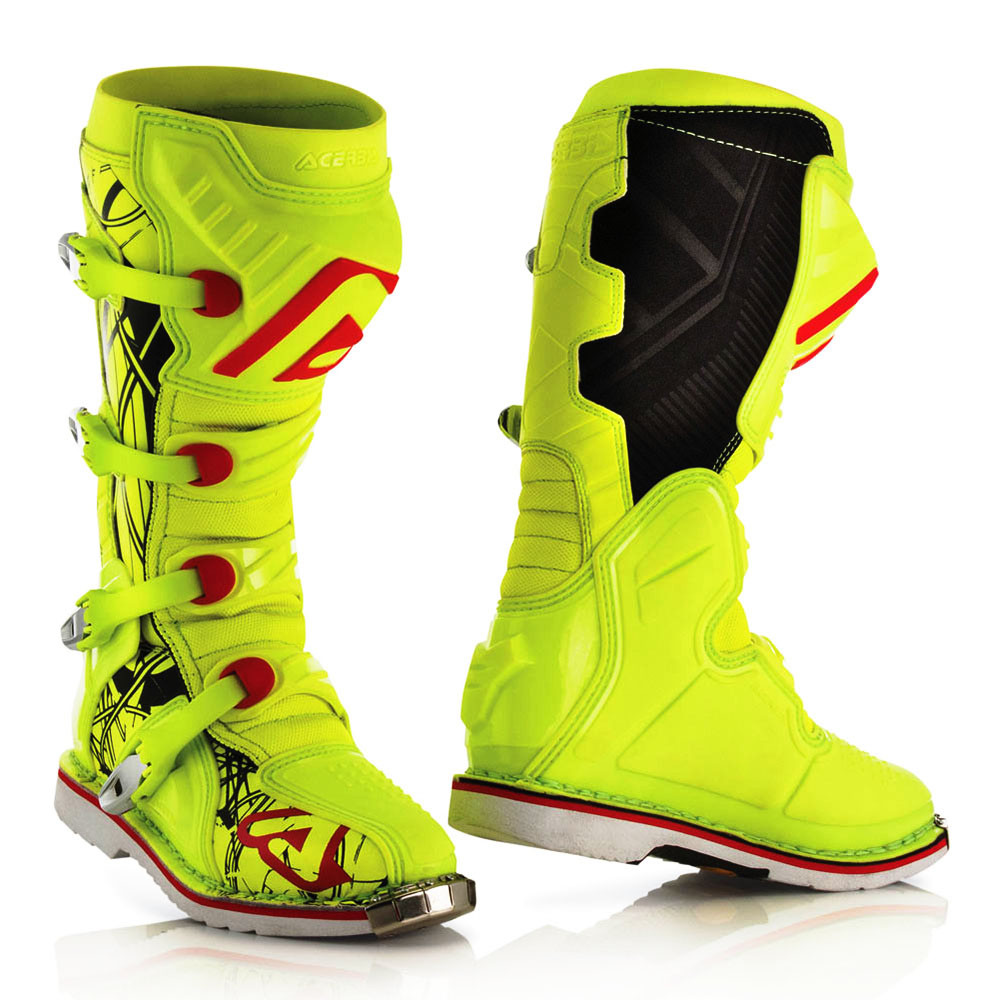 Calza MX Pro Acerbis Nero/Giallo - Uomo, Taglia S/M, Per Motocross, Materiale Tecnico, Made In Italy - Foto 8
