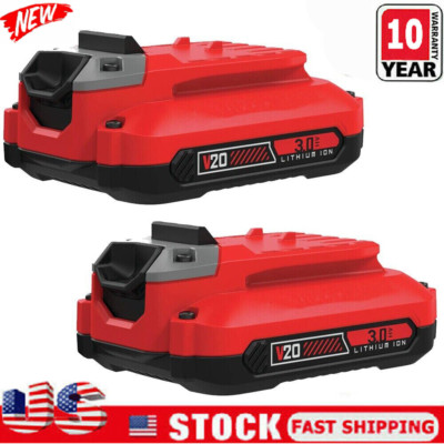 2Pack For Craftsman V20 Lithium Ion Rechargeable Battery CMCB204 CMCB202 CMCB201