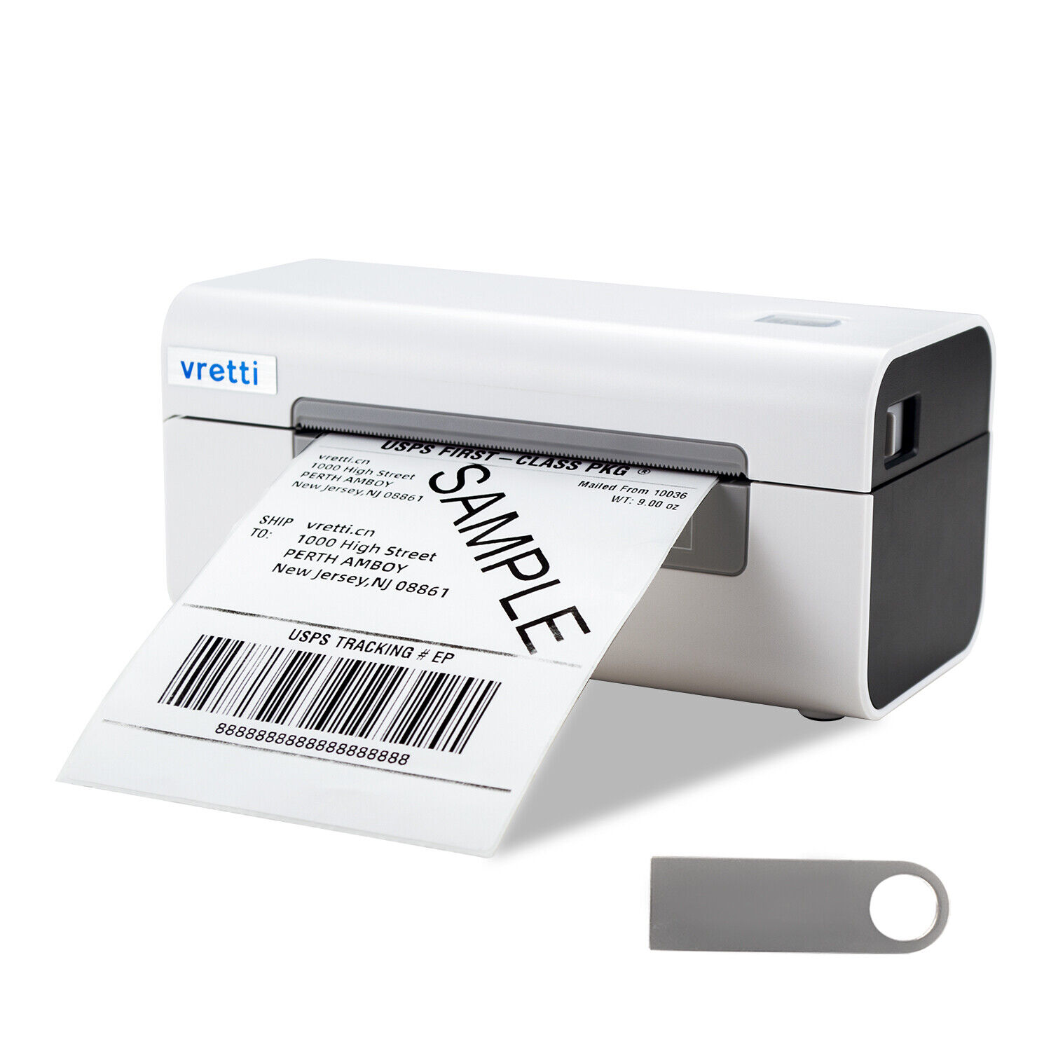 VRETTI Label Printer USB Thermal Printer for Shipping USPS UPS FedEx eBay Etsy. Available Now for 76.99